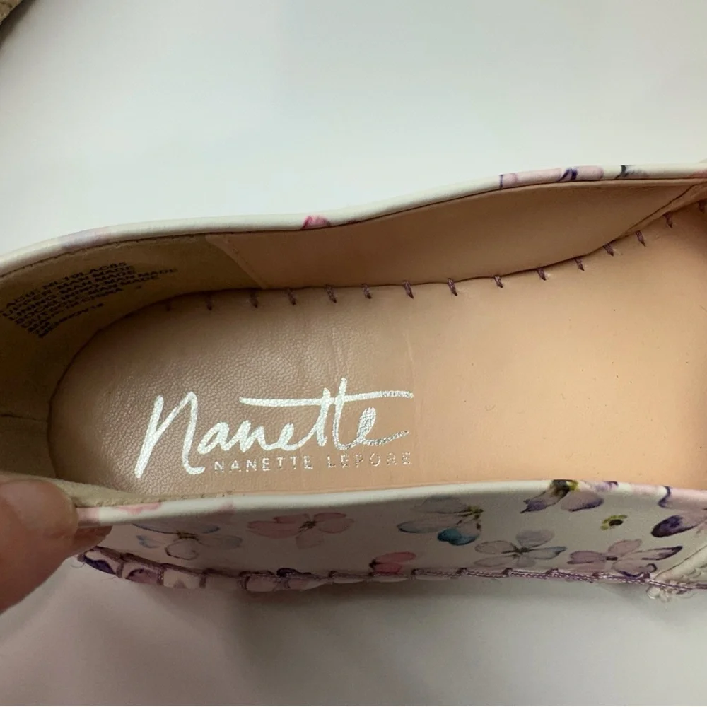 Nanette‎ Lepore floral casual slip on flat espadrilles shoes women’s 7
